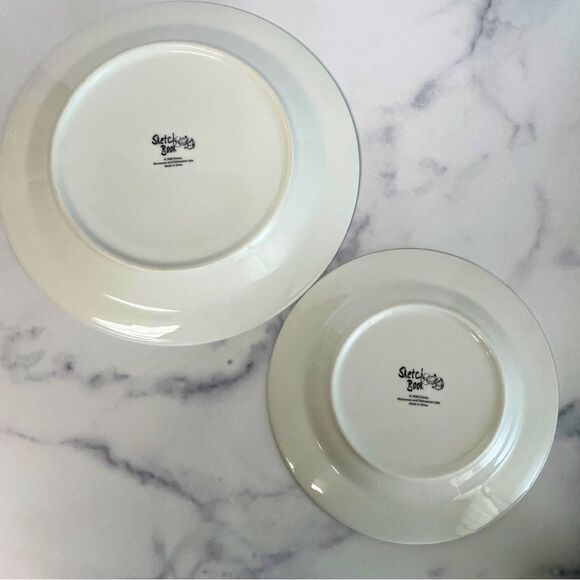 Disney Mickey Mouse Sketch Book Plates 10.5" &  8" - Picture 8 of 11